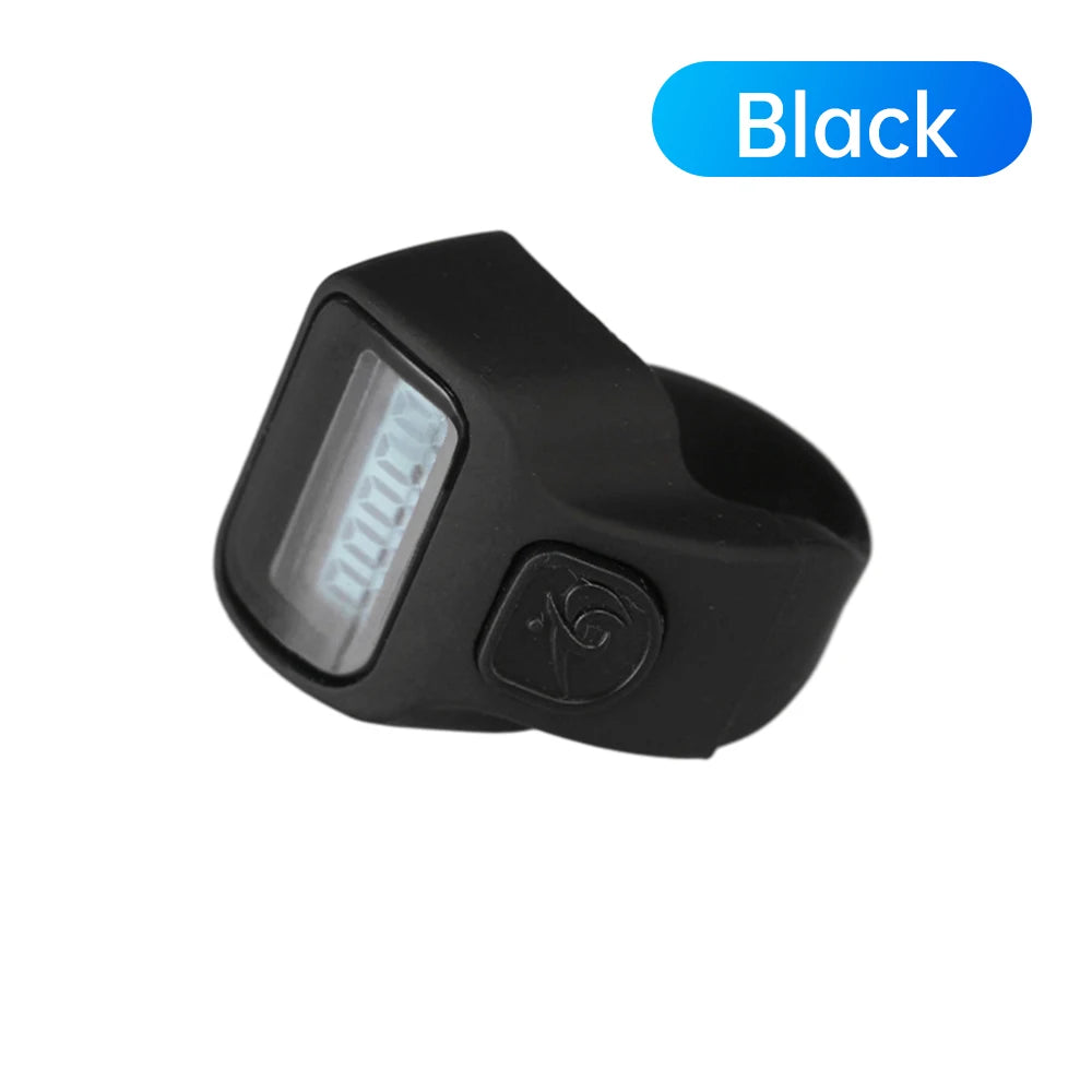 Mini Ring Shape Finger Counter LCD Electronic Digital Tally Counter Smart Ring Click Lap Counter Event Clicker Finger Counters Oasis Select Black