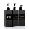 3PCS 17.6 UK FL OZ Bathroom Soap Dispenser Reusable Hand Pump Dispenser Bottle Bathroom Shower Gel Shampoo Bottle Container Oasis Select PP11-3PCS 500ml
