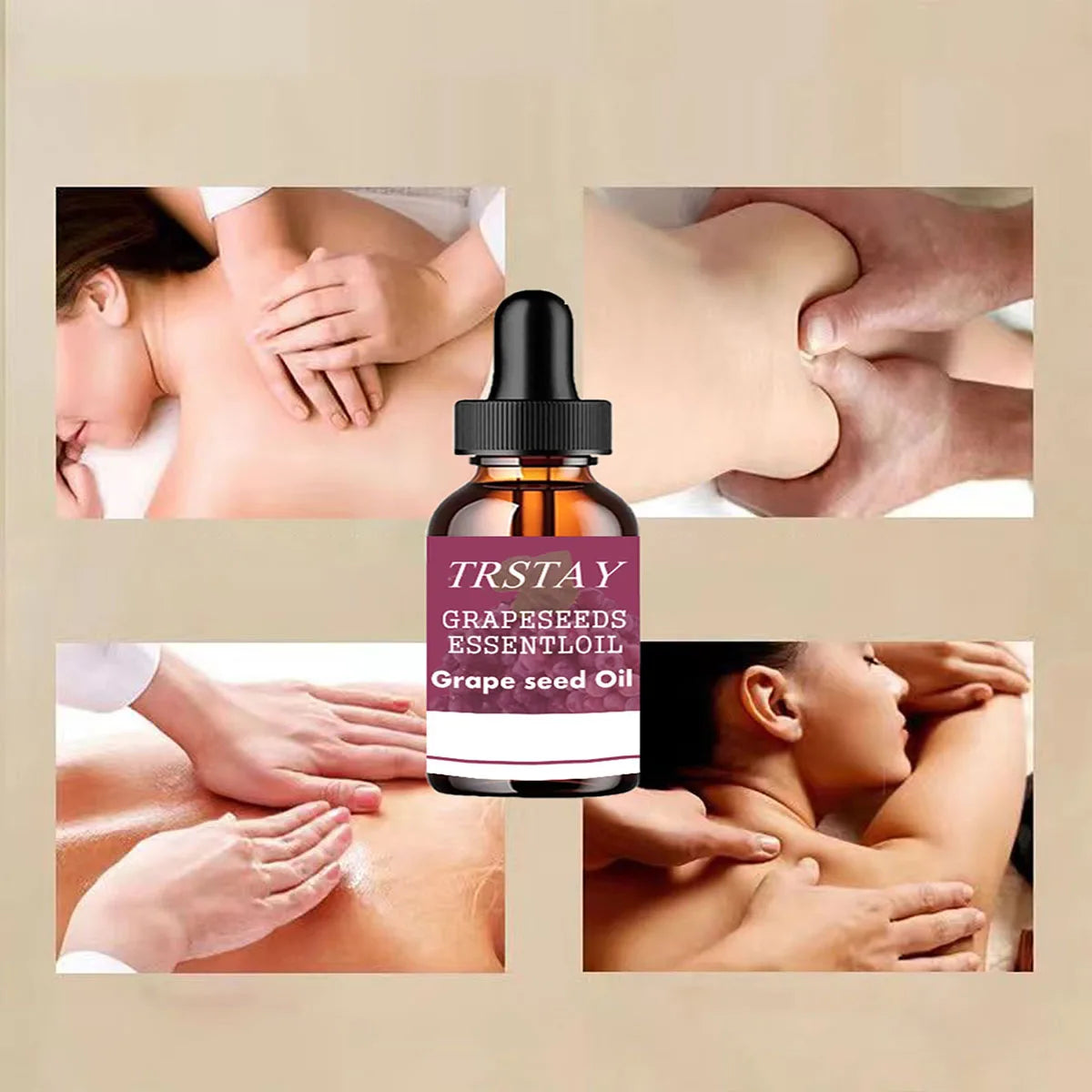 Grape Seed Essential Oil Body & Face Massage Serum | TRSTAY