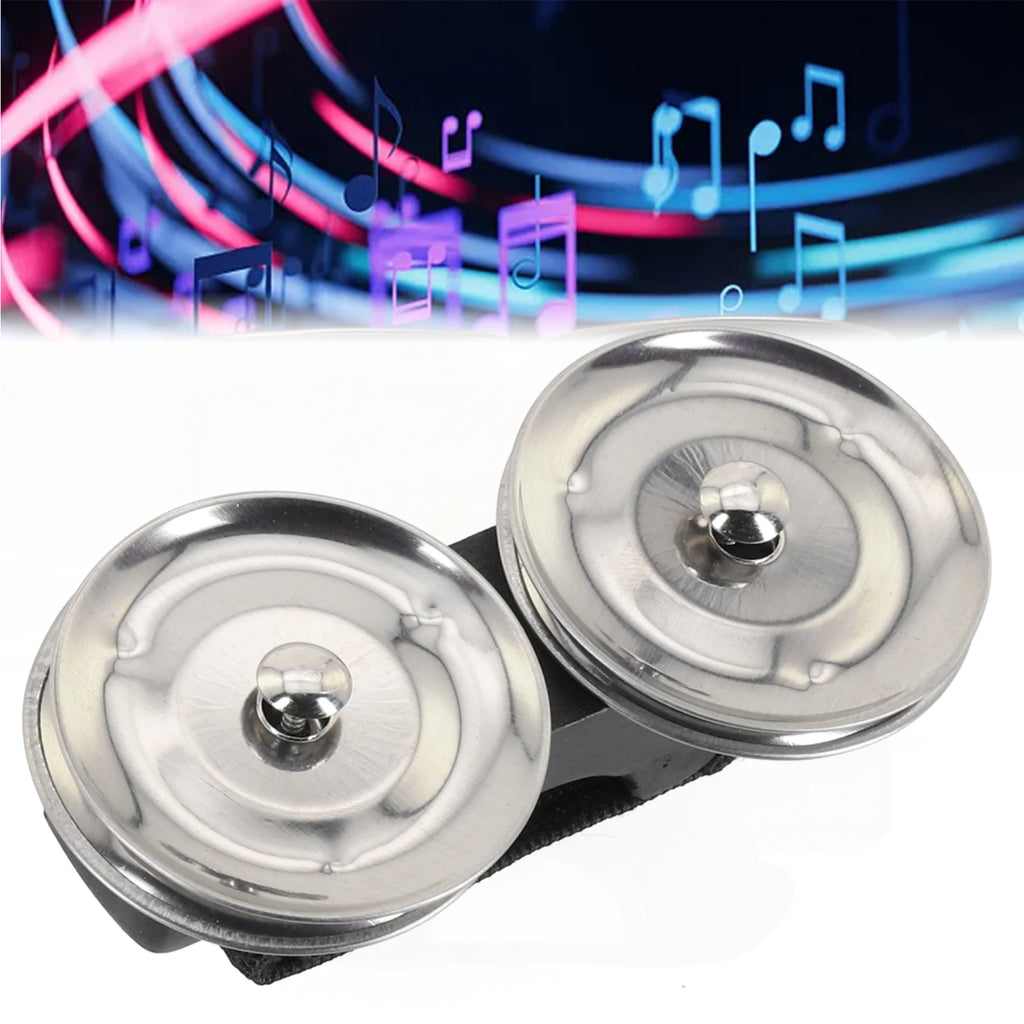 Finger Jingles Tambourine Steel Jingles Handheld Percussion For Cajon Hand Drum Oasis Select