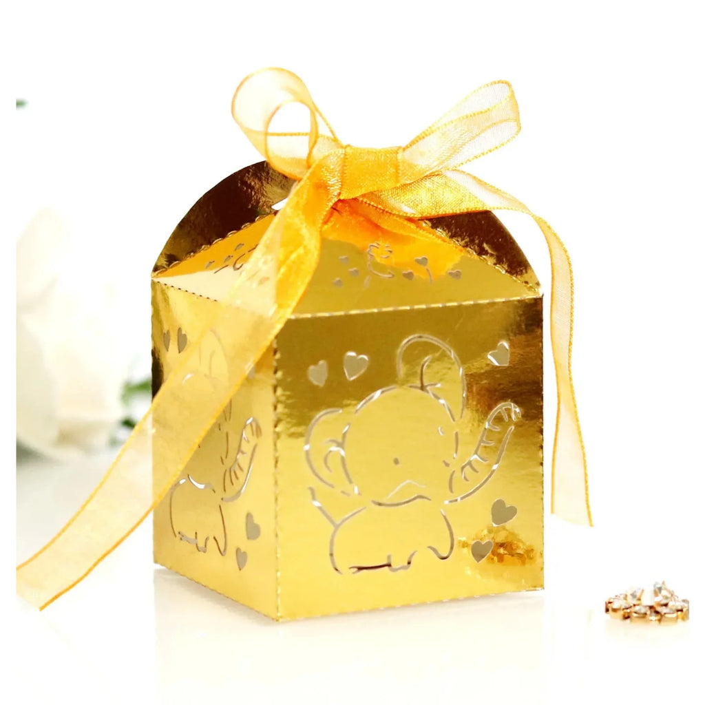 10pcs Elephant Shaped Candy Box for Baby Shower Cute Gift Boxes for Children Birthday Party Favors Box Candy Packaging Supplies Oasis Select