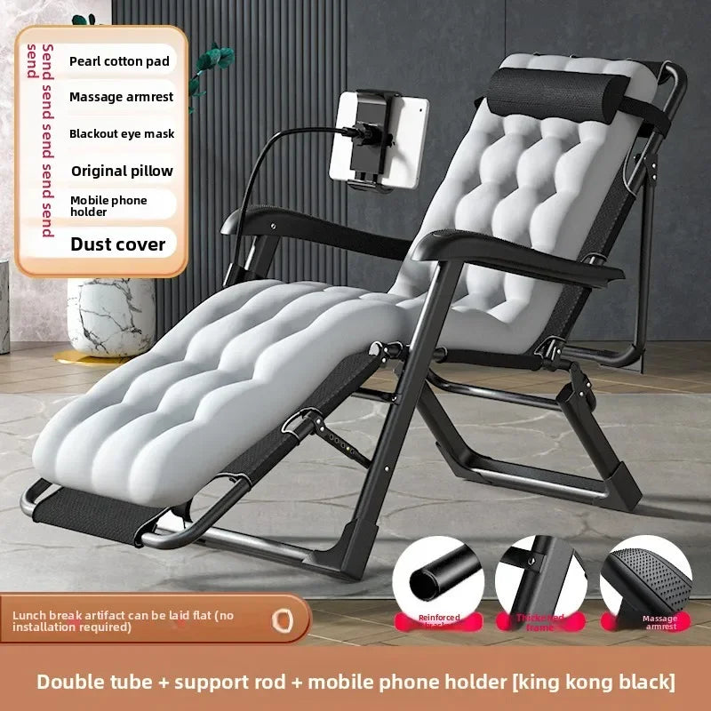 Folding recliner office siesta siesta bed summer balcony home leisure backrest outdoor chair Oasis Select Pink