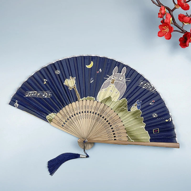 Japanese-style Small Folding Fan, Women's Summer Retro Portable Folding Cheongsam Dance Show Fan Oasis Select