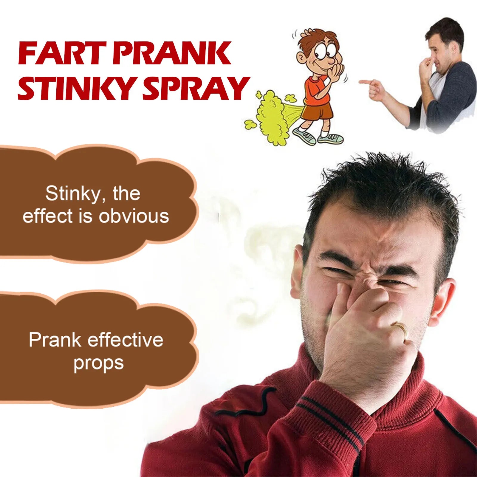 Extreme Stinky Prank Spray Fart Smell Gag Gift For April Fools Day Jokes Party Tricks Portable Funny Novelty Realistic Odor Oasis Select