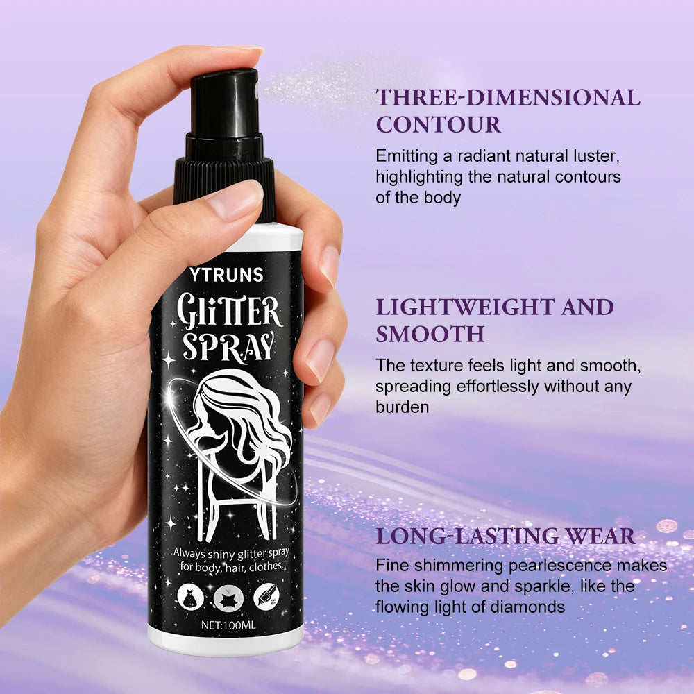Red Glitter Spray 100ml – Shimmer Mist for Hair, Body & Clothes