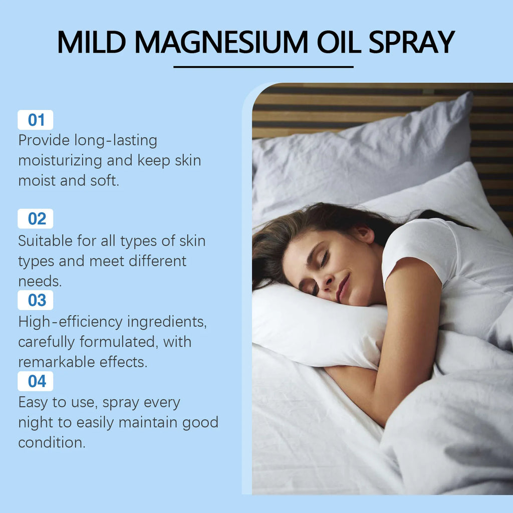 Organic Magnesium Oil Spray – Sleep, Calm & Muscle Relief Magnesium Body Spray Oasis Select