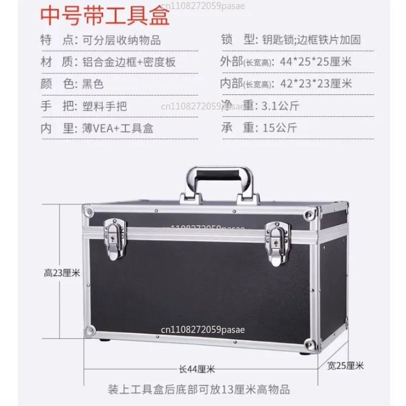 Aluminum Frame Storage Box Portable Multi-functional Items, Tool Storage Box,Multi-layer Compartment Oasis Select