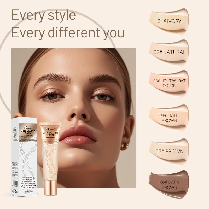 Waterproof Liquid Foundation – Natural Finish, Multi-Shade Liquid Foundation Oasis Select