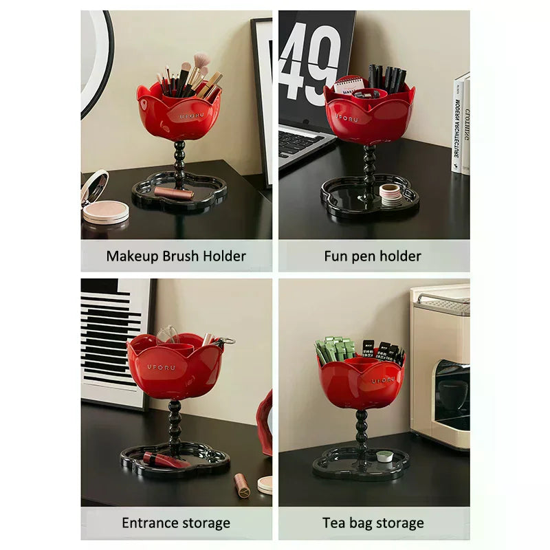 Blossom Inspired Home Decoration Piece, Multi-purpose Desktop Storage, Makeup Organizer, Key Holder & Assorted Tray Oasis Select