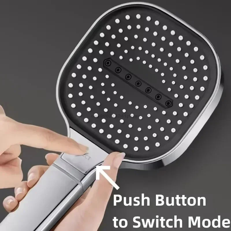 3-Modes High Pressure Shower Head Water Saving Shower Heads Adjustable Water Massage Sprayer Home Bathroom Accessories Oasis Select