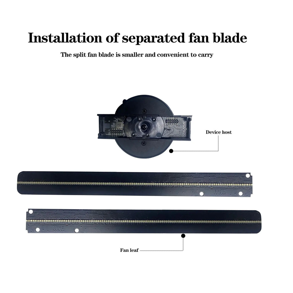 3D Holographic LED Fan Projector | Wall-Mounted Smart Display