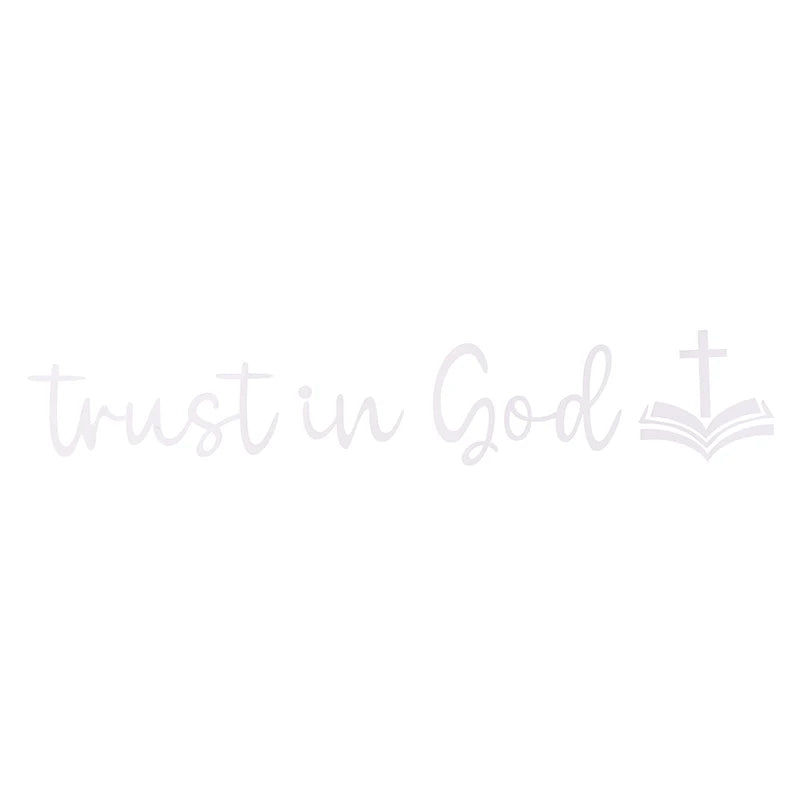 Trust In God Mirror Decal, Car Decals For Women, Faith Mirror Decal, Cute Vinyl Decal, Christian Car Mirror Decal, Religious Car Oasis Select White