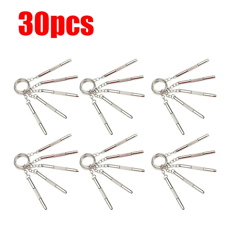 5/10/20/30pcs Mini 3 In1 Screwdriver Eyeglass Optical Eye Glasses Portable Spectacles Watch Repair Kit Practical Household Hand Oasis Select 30pcs