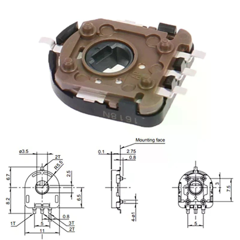 2Pcs RDC503013A Chip Resistive Position Sensor 10K Projector Copier Rotation Angle Detection Sensor Oasis Select
