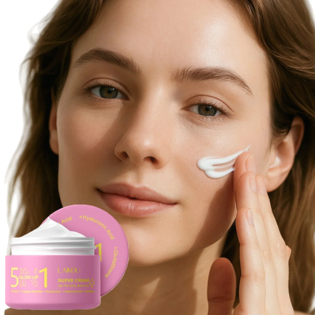 Face Moisturizer 30g Hydrating Cream Deep Repair Evens Skin Tone Reduces Dark Spots 5In1 Glow Skincare Oasis Select