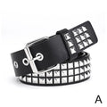 Women's Gothic Punk Studded PU Belt – Rivet Waist Cincher Fashion Belt Oasis Select A Balck