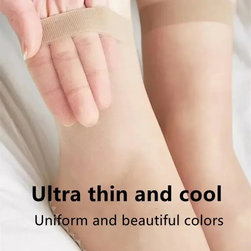 10/20pairs womens anti-slip cotton socks, sweat absorbing anti-slip cotton bottom stretch socks Oasis Select