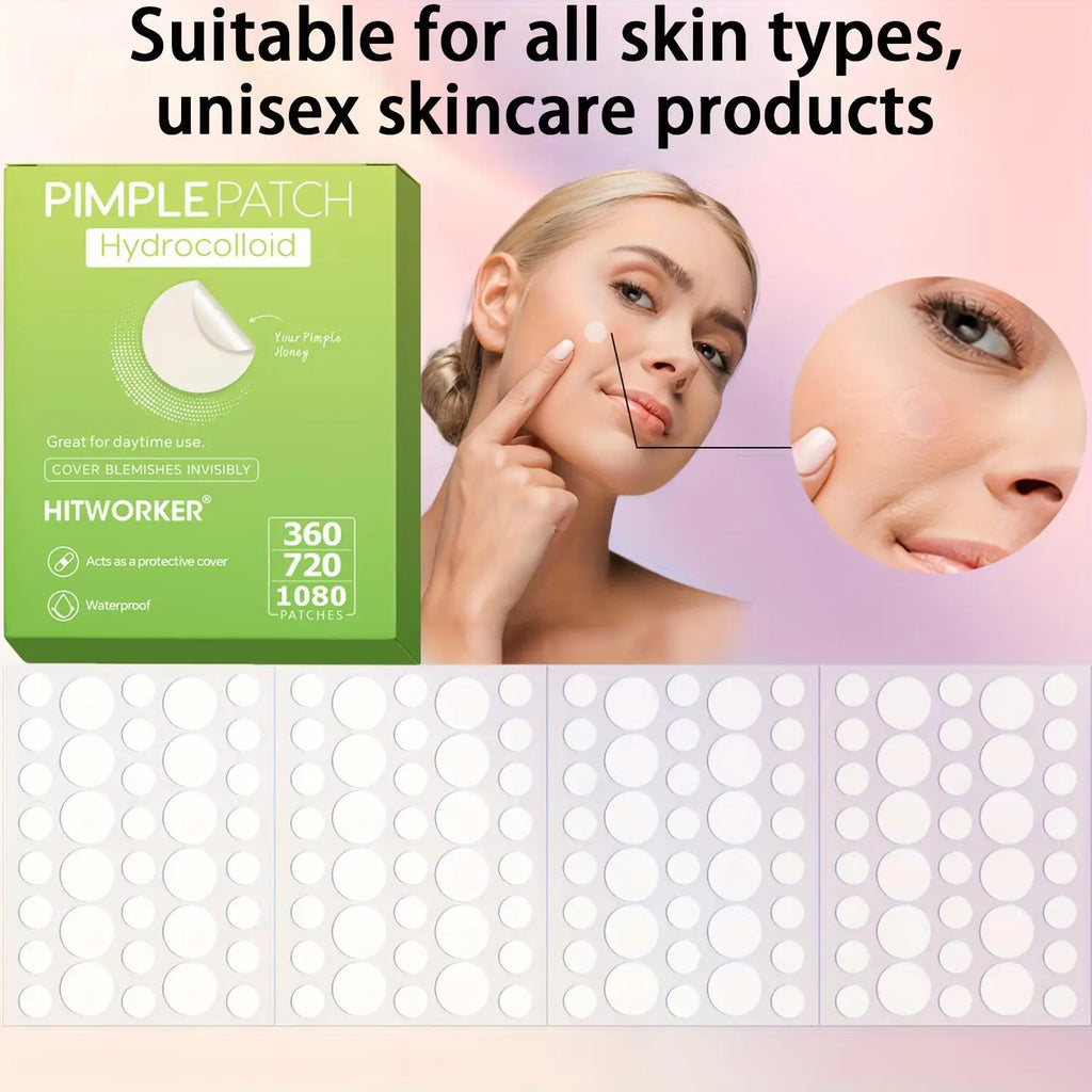 360/720/1080pcs hydrogel acne transparent patch, waterproof, alcohol free, non irritating essential for effective acne removal Oasis Select