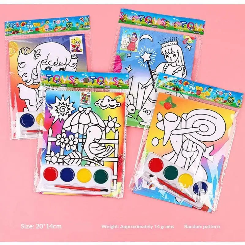 DIY Watercolor Painting Set Washable Non-Toxic Art Supplies for Toddler Home Preschool Craft Party Games Oasis Select