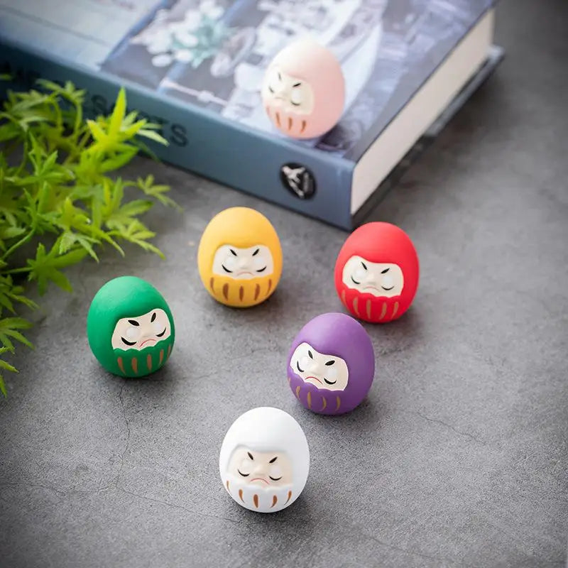 Japanese Ceramic Daruma Statue Daruma Tumbler Crafts Lucky Fortune Ornament Landscape Daruma Doll Fengshui Home Decor Gift Oasis Select