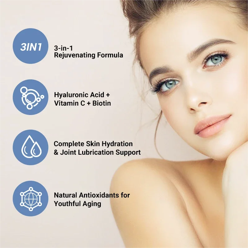 BEWORTHS Hyaluronic Acid Capsules Support Skin &Joint Health Antioxidant Whitening, Spot Reduction and Enhance Joint Flexibility Oasis Select