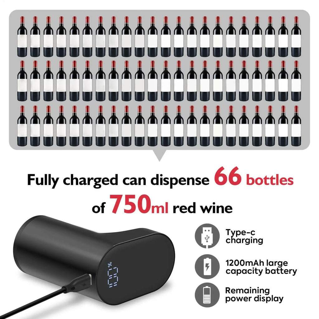 Electric Wine Decanter USB Rechargeable Wine Dispenser Whiskey Adjustable Quantity Liquor Wine Pump Wine Accessories for Oasis Select