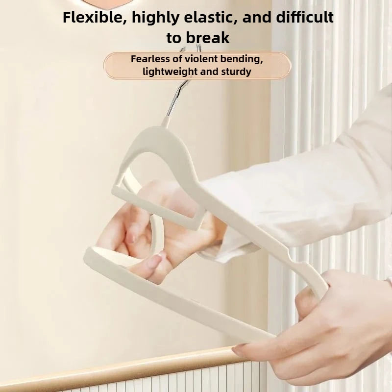 10pcs Velvet Clothes Hangers Thickened Non Slip No Trace Hanger For Home Closet Storage Dry Wet Use Clothes Rack Oasis Select