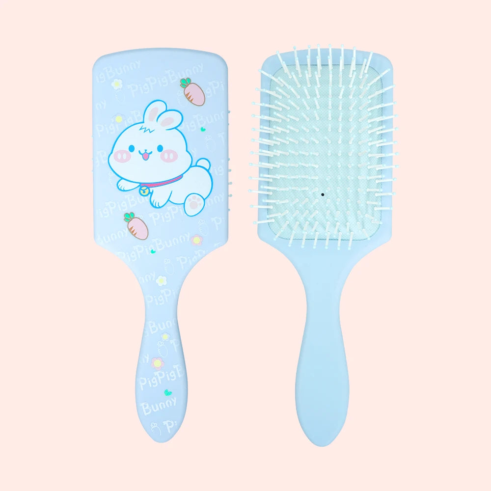 Cute Cartoon Air Cushion Comb – Anti-Static Scalp Massage Air Cushion Comb Oasis Select UV3887Pig-blue-02