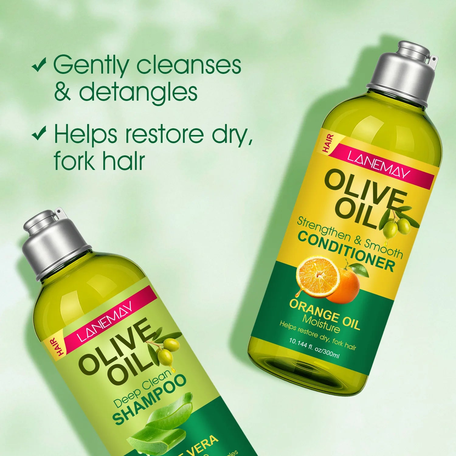 Olive Oil Shampoo & Conditioner Set | Aloe Vera & Orange Oil Shampoo & Conditioner Set Oasis Select