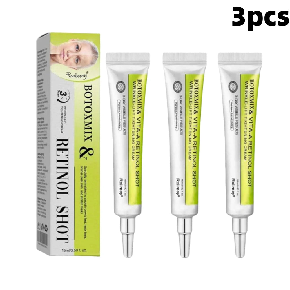 15g Retinal-Shot Tightening Booster Face Cream & Eye Cream Anti-Aging Firming Lifting, Fade Fine Lines, Night Moisturizer Oasis Select 3PCS