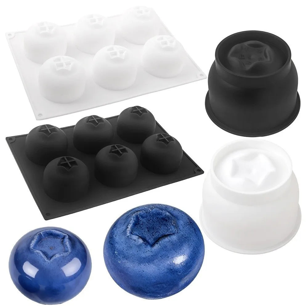 Fruit Shaped Blueberry Silicone Mold Flexible Non-Stick Fruit Mousse Cake Mold 3D DIY Chocolate Baking Mold Cake Baking Oasis Select