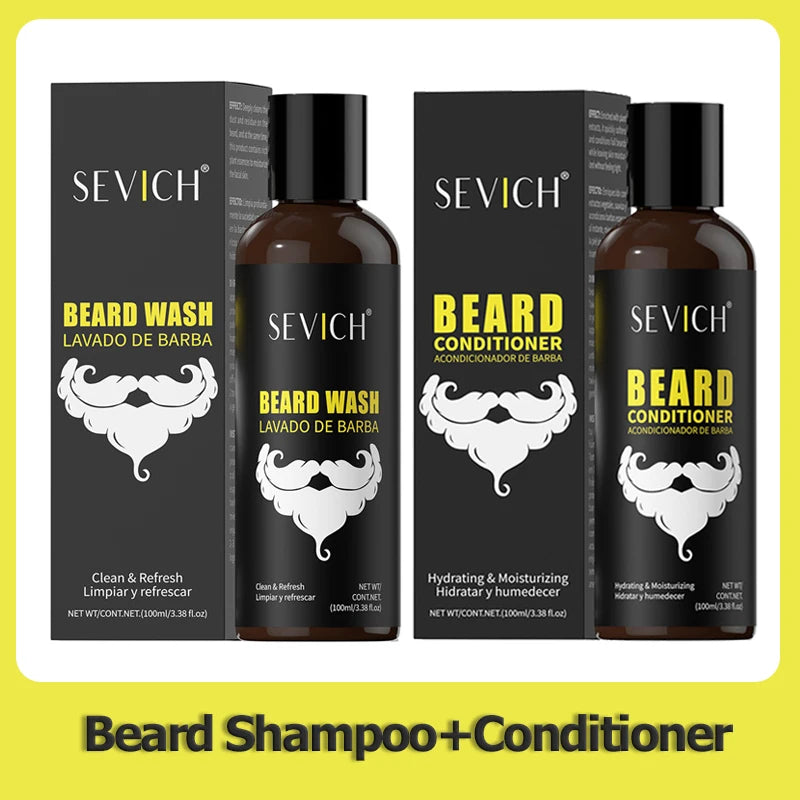 Beard Growth Shampoo Natural Beard Care Set for Men Beard Hair Enhancer Styling Moisturizing Beard Conditioner Beard Care Kit Oasis Select wash set