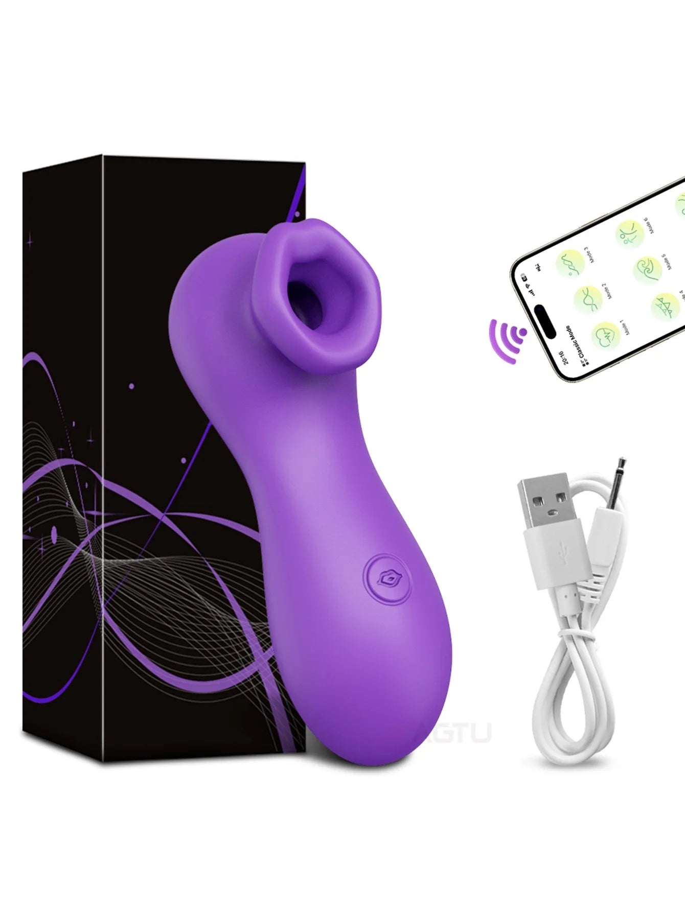 Sucking Vibrator APP Control Clitoris Sucker Female Clitoral Nipple Oral Vacuum Stimulator Massager Sex Toy for Women Adult 18+ Oasis Select APP-PURPLE