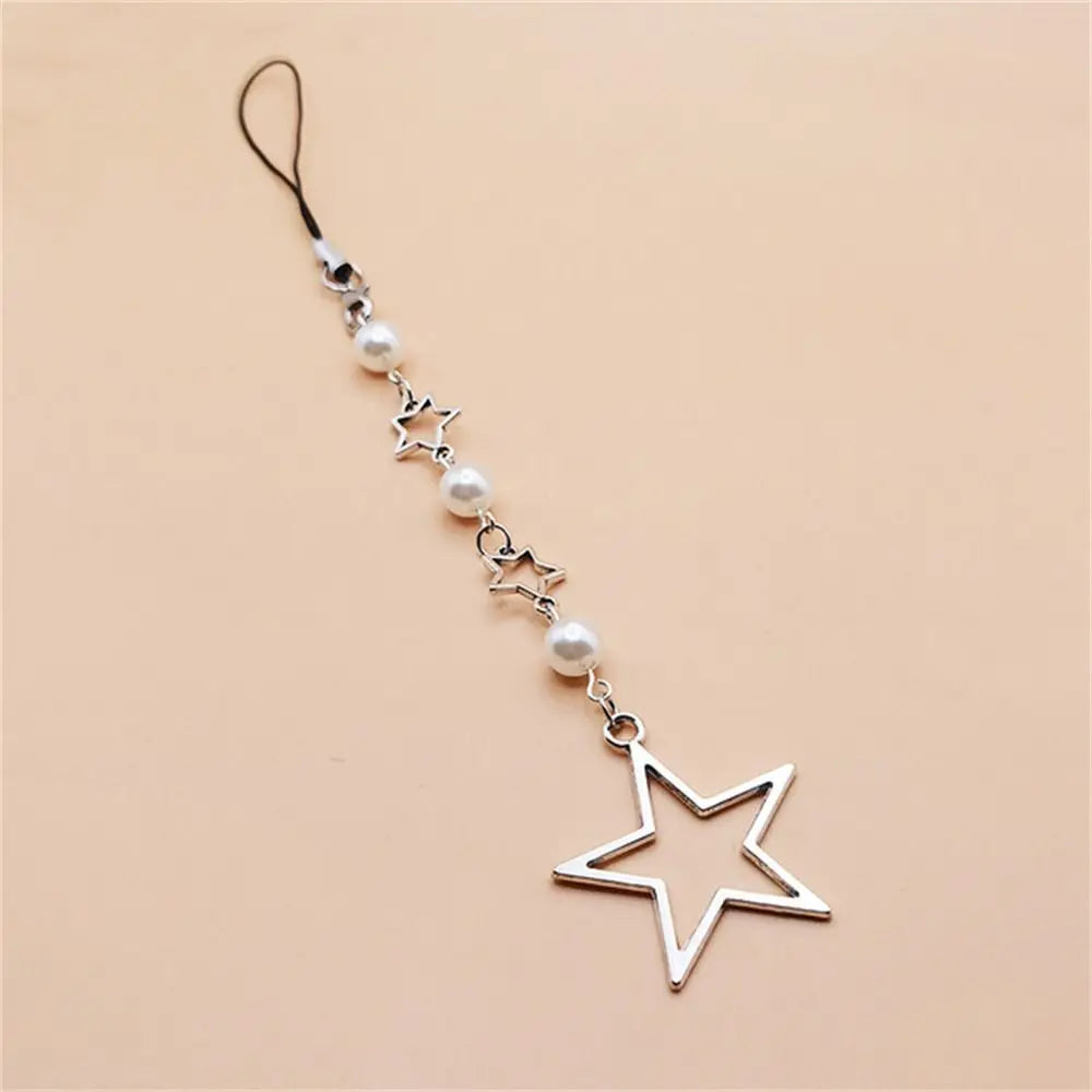 Y2k Phone Pendant Sweet Cool Girl Pink Chain Charms Kawaii Women Accessories Handmade DIY Cute Phone Strap Lanyard Oasis Select 3