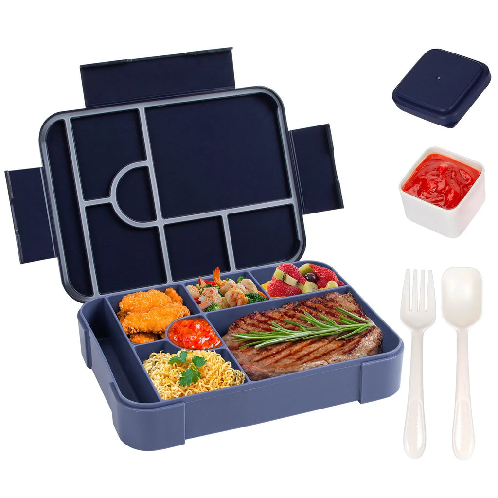 Kids Leakproof Divided Bento Lunch Box – Microwave Safe Kids Bento Lunch Box Oasis Select Dark Blue 1330ml
