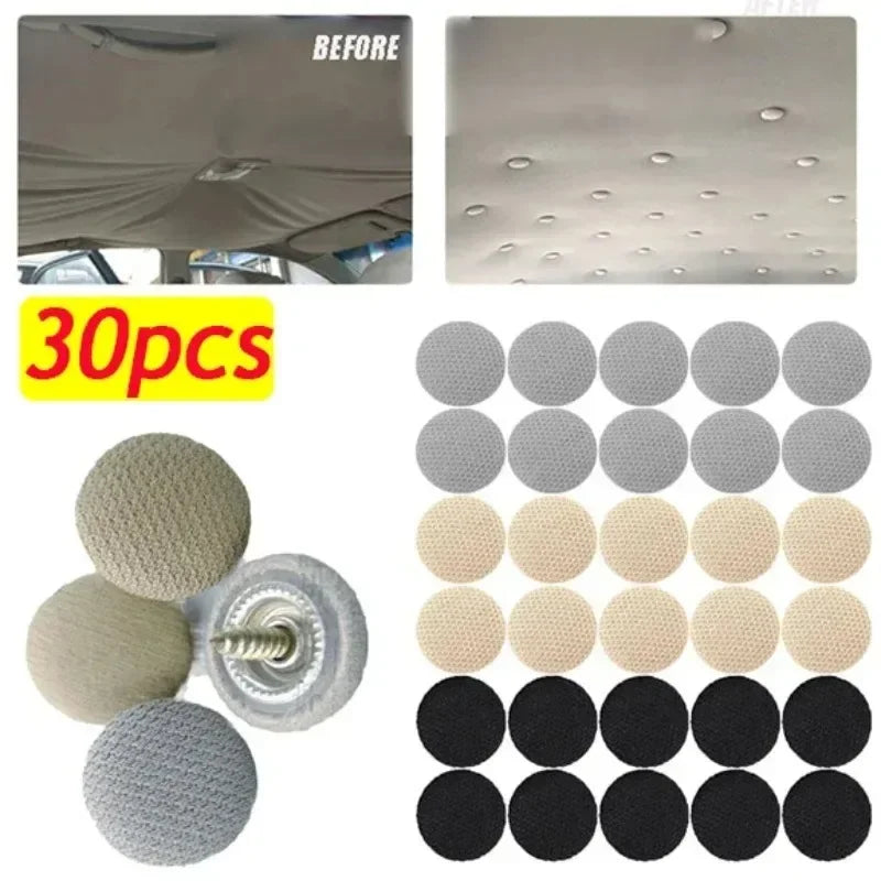 Car Roof Cloth Fixing Buckle Snap Rivets Retainer Car Interior Ceiling Buckles Headliner Auto Roof Metal Buckle Auto Accessories Oasis Select