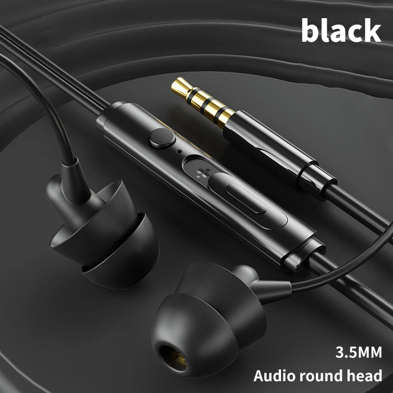 In-ear Silicone Sleep Earphones For Sleeping Side Sleeping Earphones Computer And Mobile Phone Noise Reduction Wired Earphones Oasis Select Black-3.5mm