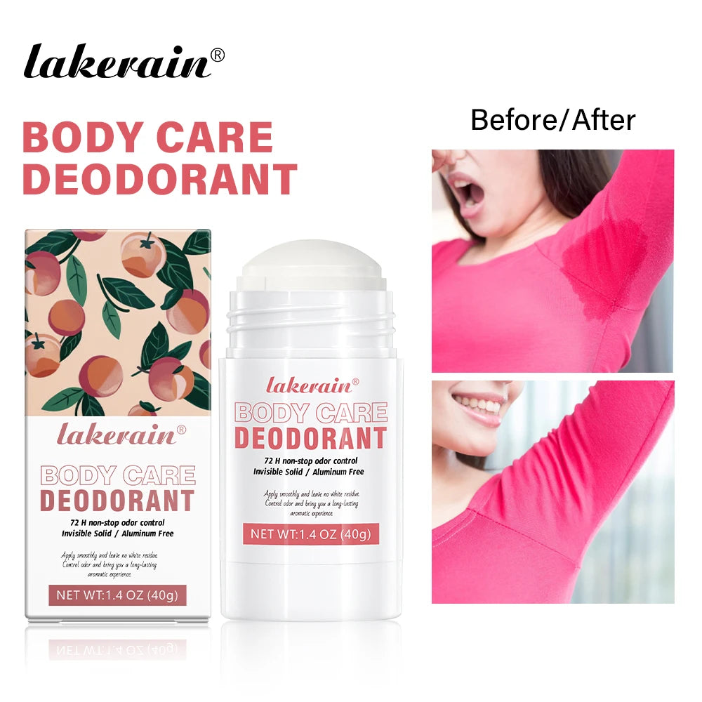 Lakerain Body Care Deodorant Long-Term Odor Control Natural Ingredients Aluminum-Free Sweet Fruity Aroma Full Body Deodorant Oasis Select