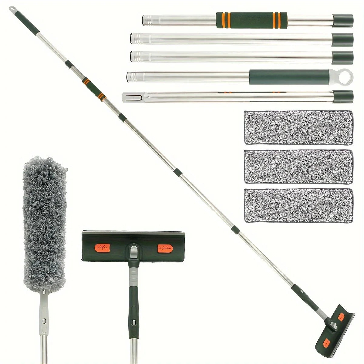 Extendable Window Squeegee & Floor Scraper 144–206cm Pole Window Squeegee Oasis Select
