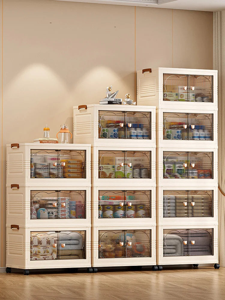 3/4/5layers Foldable Large Capacity Storage Cabinet ,Wardrobe Organizer,Multifunctional Space-Saving Utility Cabinet Oasis Select