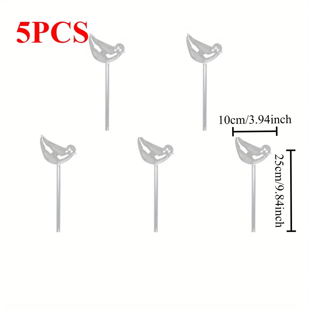 Cute Bird Self Watering Bulb Slow Release Drip Irrigation Tool Automatic Water Seepage Device for Indoor Plant & Garden Use Oasis Select 5pcs