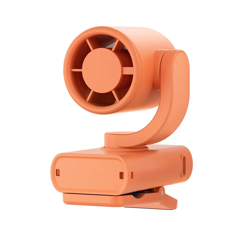 Mini Clip Fan USB Rechargeable Folding Portable – Digital Display