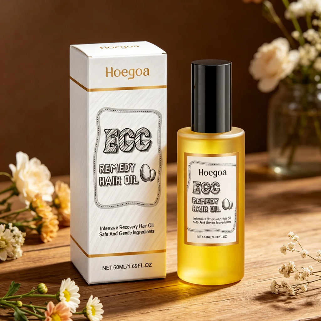 Hoegoa Egg Remedy Hair Oil – Frizz Repair & Nourishing 50ml Hair Treatment Oil Oasis Select
