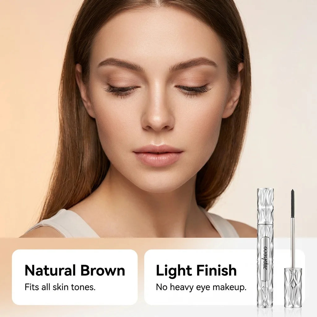 Brown Volumizing Curling Mascara – Smudge-Proof & Clump-Free