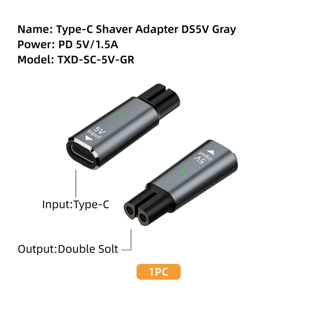 USB-C Adapter for Philips OneBlade QP2724 QP2834 – Fast Charge Shaver Charging Adapter Oasis Select