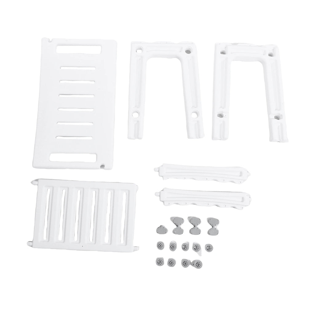 HDPS Shower Benches Durable Shower Chair 2-tier Storage Spaces and Dual Handles Waterproof Stool with Non-slip Pads for Shaving Oasis Select WHITE