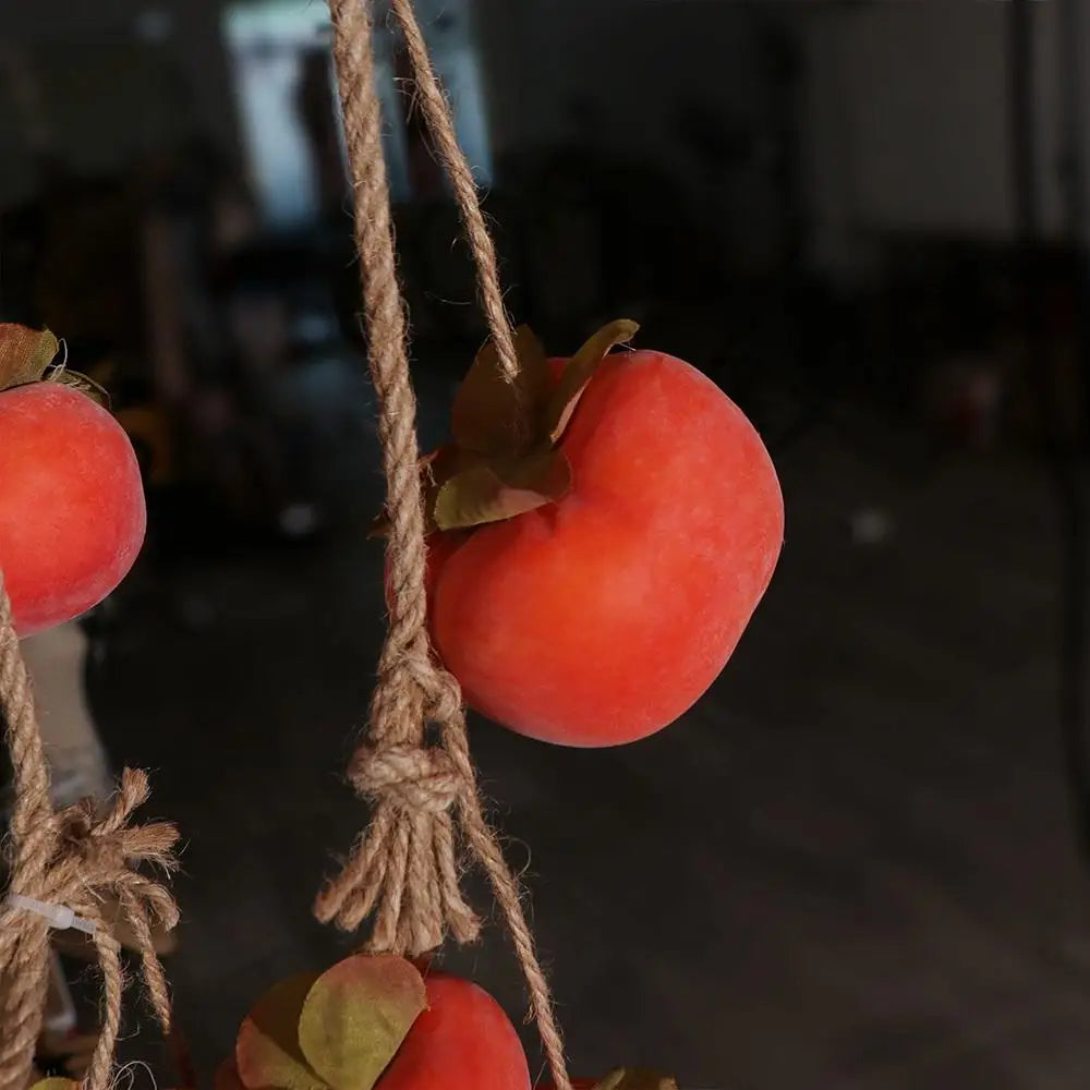 Artificial Persimmon Garland 80cm | Festive Wall Hanging Decor Artificial Fruit Garland Oasis Select