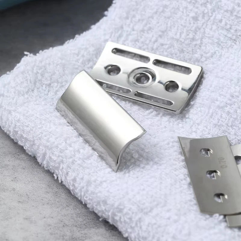 2026 New Arrival！YAQI Trifecta Adjustable 316 Stainless Steel Polished Safety Razor Head with Different Blade Gaps Oasis Select