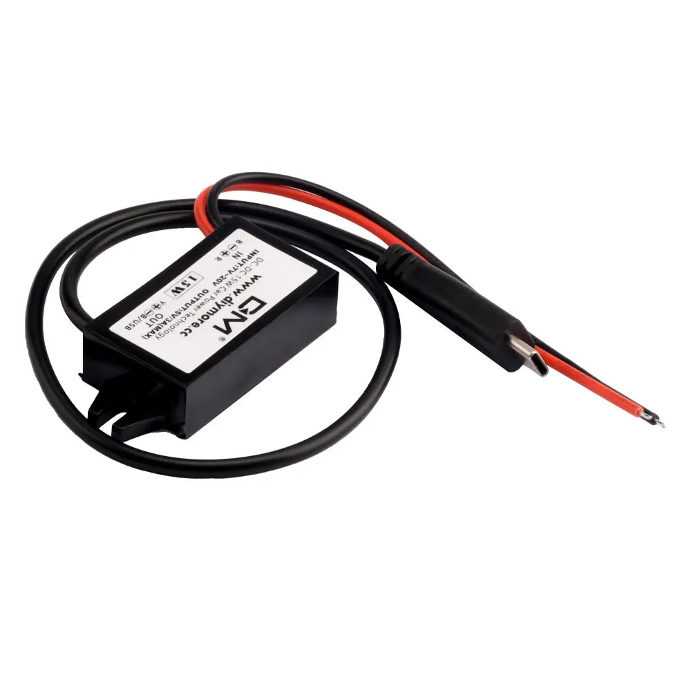 Type-C 15W Power Module Car Potting Waterproof Power Supply DC 8-20V to DC 5V/3A Output Step-down Module DC Buck Converter Oasis Select