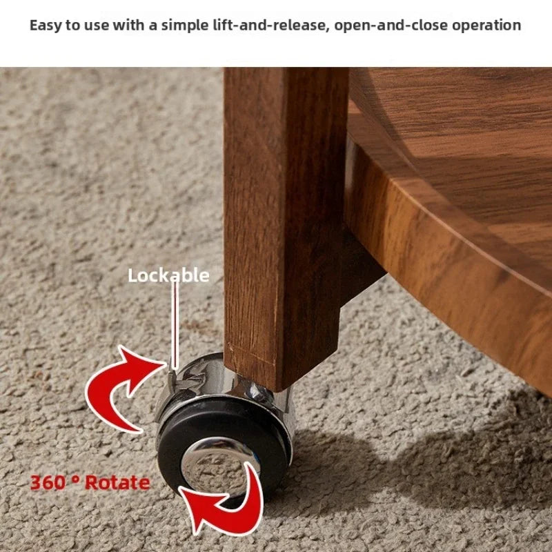 Multi-functional Movable trolley side table Living room coffee table Movable coffee table sturdy and durable Oasis Select